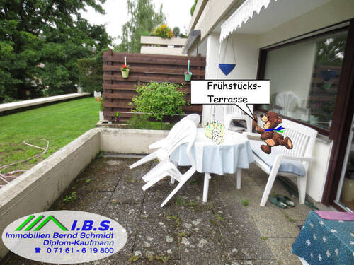 Terrasse - 2 Zimmer Etagenwohnung zum Kaufen in Göppingen