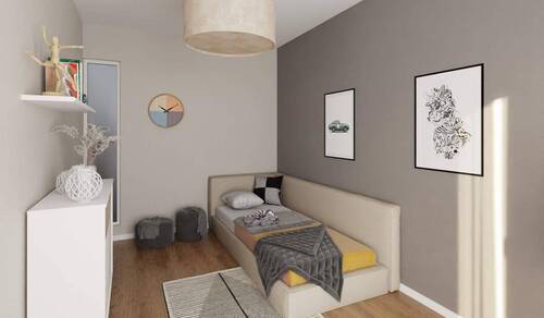 Helles und komfortables Schlafzimmer - 2 Zimmer Etagenwohnung zum Kaufen in Heringsdorf