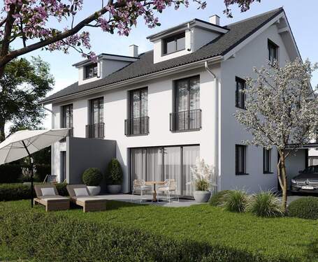 Beipielhafte Visualisierung Doppelhaushälfte - Baugrundstücke in toller Lage - Bau von zwei Doppelhaushälften - Bau eines Einfamilienhauses