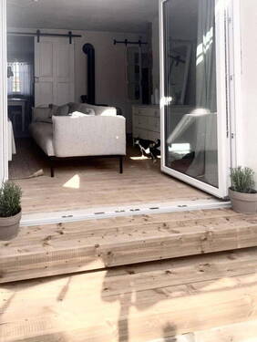Wohnzimmer EG mit Terrassentür - 