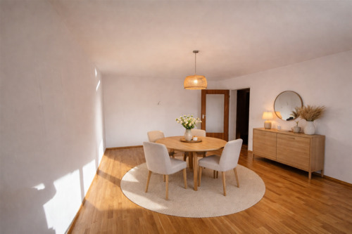 Wohnzimmer - virtually staged - Etagenwohnung mit 83,50 m&sup2; in Leinzell zum Kaufen