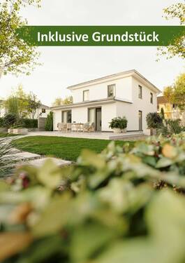 Ext_Stadthaus_Flair_124_Staffelgeschoss_dreiviertel_Garten Titel - Mit Grundstück: Das Stadthaus zum Wohlfühlen in Krauthausen - Komfort & Design perfekt kombiniert