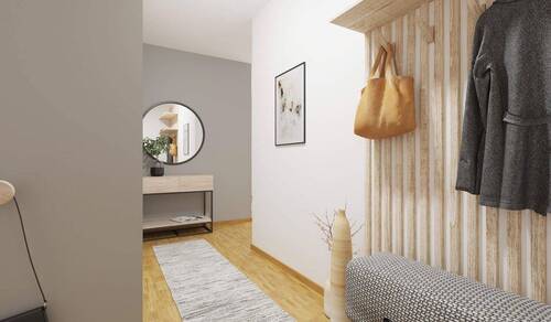 Der Flur im Eingangsbereich bietet Raum für Garder - 4 Zimmer Etagenwohnung zum Kaufen in Rostock