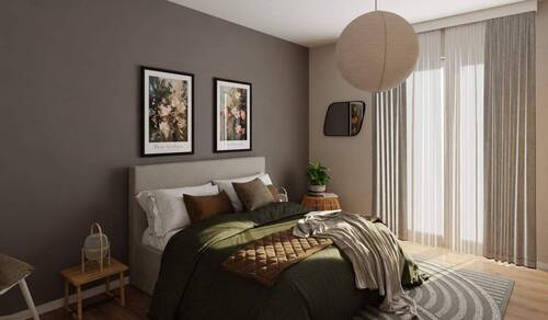 Helles und komfortables Schlafzimmer - 2 Zimmer Etagenwohnung zum Kaufen in Heringsdorf