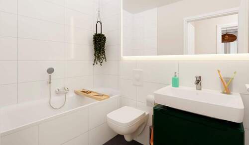 Im Badezimmer erwartet Sie moderner Komfort - Etagenwohnung mit 89,10 m&sup2; in Hasloh zum Kaufen