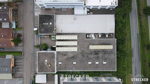 Luftbild Draufsicht - Halle in Königsbach-Stein