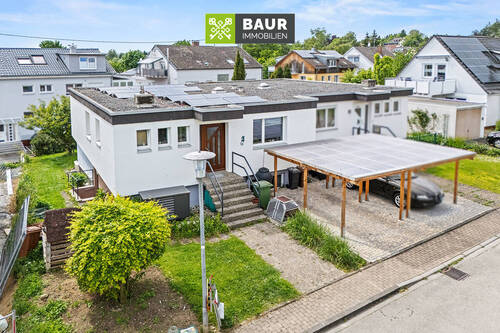Luftaufnahme - 5 Zimmer Doppelhaushälfte in Stetten