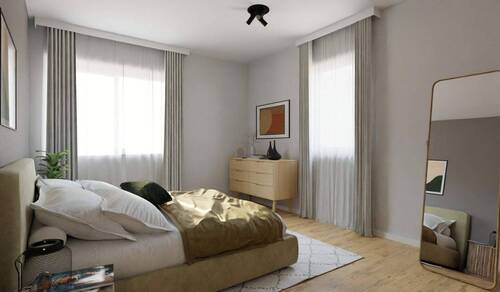 Ein geräumiges Schlafzimmer, in dem Sie so richtig entspannen können - Eigentumswohnung mit drei Zimmern