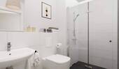 Ein zweites Badezimmer mit bodengleicher Dusche - 