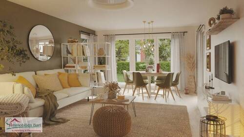 Wohnzimmer - 4 Zimmer Bungalow in Kastel-Staadt