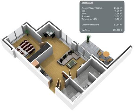 Wohnung 06 - Etagenwohnung mit 52,80 m&sup2; in Werlte zum Kaufen