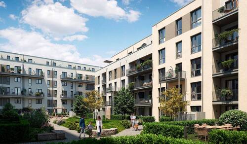 Ein schöner Innenhof macht das Neubauquartier umso - 