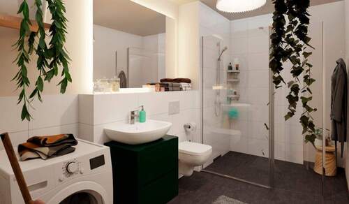 Ein stilvolles Bad mit bodengleicher Dusche - 