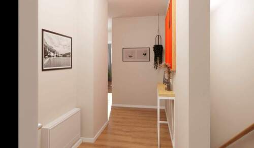 Der Flur verbindet elegant die einzelnen Zimmer - 6 Zimmer Etagenwohnung zum Kaufen in Düsseldorf