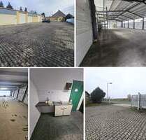 Pfeilerfreie Halle mit Rolltor, Lager, Büro, Teeküche, Umkleide, WC, Dusche & Freifläche, Nähe A38 - Belgershain Threna