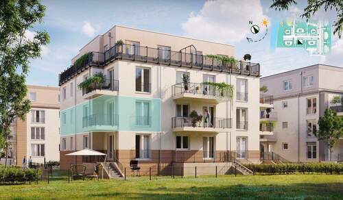 Ihre Wohnung markiert in der Außenansicht - 