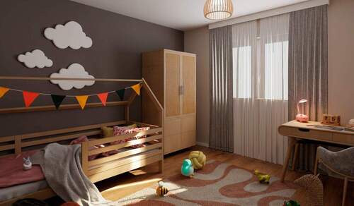 Viel Platz zum Spielen im Kinderzimmer - 
