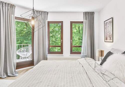 Schlafzimmer - Einzigartige, frisch sanierte Wohnung mit wunderschönem Blick auf den Neckar