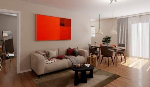 Geräumiger Wohn- und Essbereich - Großzügige Erdgeschosswohnung mit Garten und Terrasse