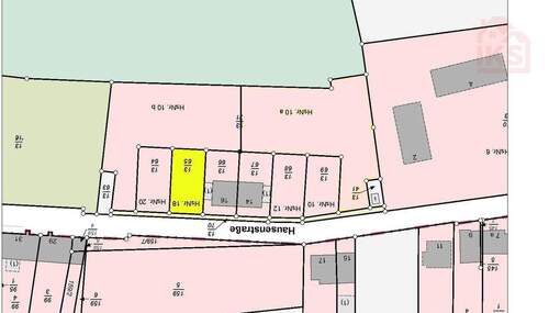 Katasterkarte Fenne Hausenstraße Grundstück DHH 276 m² links - Grundstück in Völklingen / Fenne
