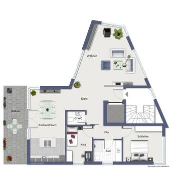 Wohnug 2 - Obergeschoss - 