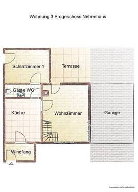 Wohnung 3 Erdgeschoss Nebenhaus - 