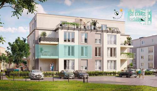 Ihre Wohnung markiert in der Außenansicht - 