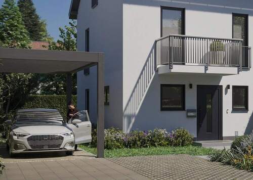 Ansicht Strasse - 6 Zimmer Doppelhaushälfte zum Kaufen in Pullach