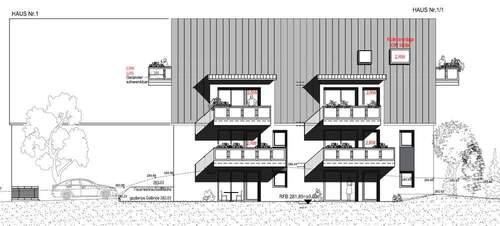 Ansicht Süd-West Haus 1-1 - 