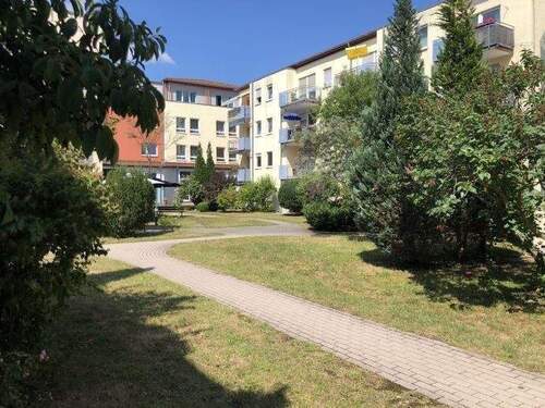 Begrünter Innenhof - Neu sanierte 1-Zimmer-Wohnung mit Küche, Bad und Aufzug mit Möglichkeit zum Betreuten Wohnen