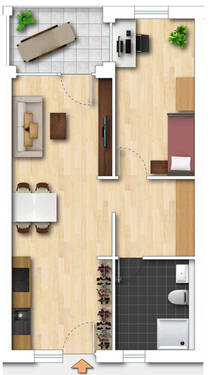 Wohnung 8 unverbindl. Illustration - 