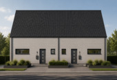 Beispielhafte Darstellung Vorderansicht - Moderne Neubau-Doppelhaushälfe mit Kaufgrundstück in attraktiver Lage von Südlohn!