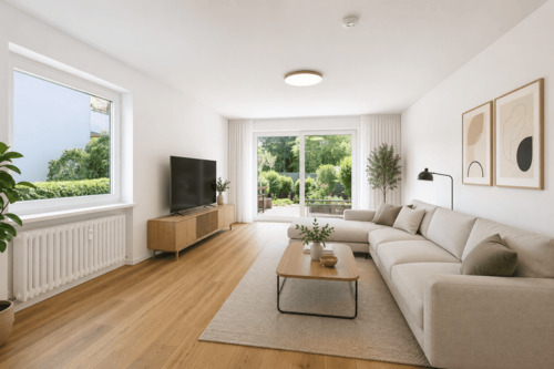 Modernisierungs- und Einrichtungsbeispiel - Terrassenwohnung mit 102,40 m&sup2; in Nürnberg zum Kaufen