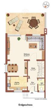Erdgeschoss möbliert - 