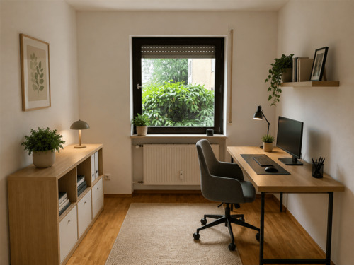 Arbeitszimmer - virtually staged - 