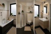 Badezimmer - virtually staged - 