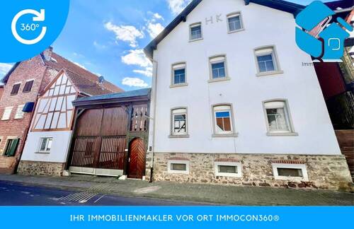 Immocon360® Ihr Immobilienmakler in Butzbach - +Provisionsfrei+Schöne Hofreite mit Nebengebäuden+Scheune in 61200 Wölfersheim-Wohnbach!