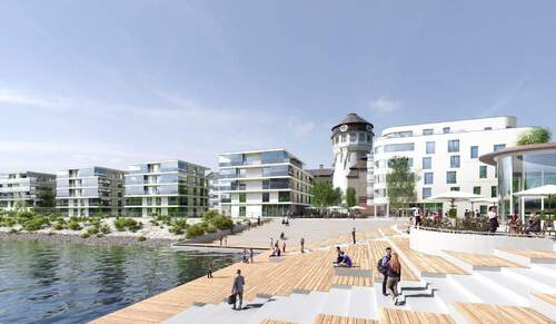 Bild 1 - 2 Zimmer EG Wohnung am gepl. Waldhofbecken, Terrasse, Garten & TG-Stellplatz, Provisionsfrei