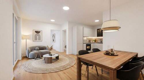 Visualisierung Wohnbereich - Terrassen-Wohnung in Kreuzberger Hoflage mit Einbauküche und moderner Ausstattung