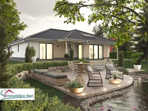 Rückansicht - BUNGALOW NEUBAU MIT GRUNDSTÜCK!