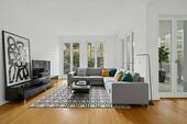 Wohnzimmer - Einrichtungsbeispiel - Etagenwohnung mit 72,30 m&sup2; in Berlin zum Kaufen