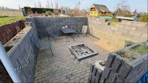 separate Grillecke und Feuerschale - 