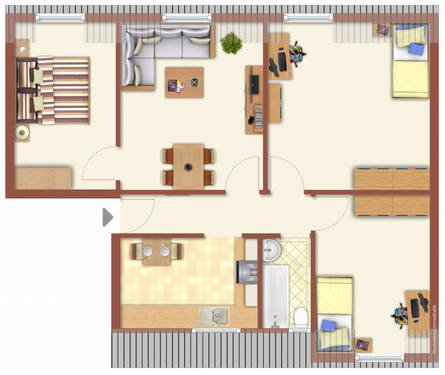 Bild 2 - 4 Zimmer Etagenwohnung zur Miete in Bad Dürrenberg