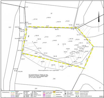 Schnitt-des-Grundstücks - Baugrundstück in grüner Umgebung