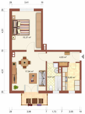 Bild 3 - 2 Zimmer Etagenwohnung in Bad Dürrenberg
