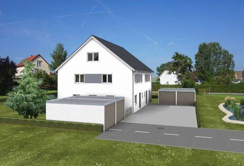 Eingang Giebel Süd.jpg - Doppelhaushälfte mit 144,00 m&sup2; in Berg bei Neumarkt in der Oberpfalz zum Kaufen