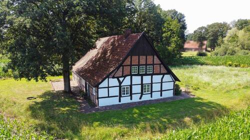 Luftbild Rückseite - 4 Zimmer Einfamilienhaus in Hopsten