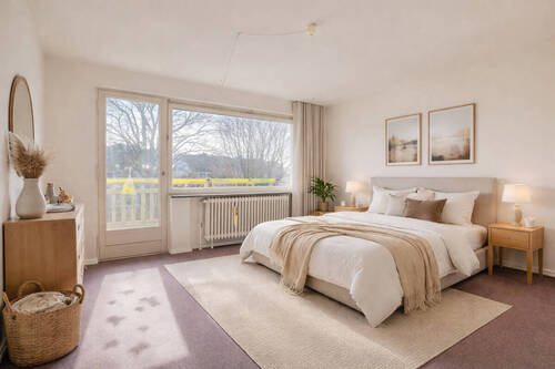 Schlafzimmer im Obergeschoss (KI_Staging) - 