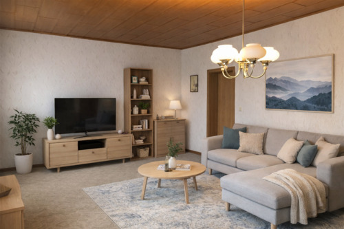 Wohnzimmer - virtually staged - 