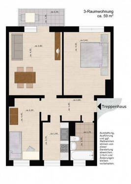 Bild 3 - 3 Zimmer Etagenwohnung in Dessau-Roßlau
